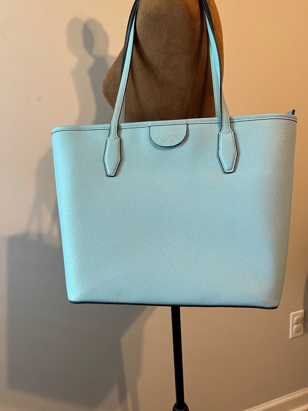 Kate Spade Lori Large Tote in Fountain Blue Pebbled Leather EUC!